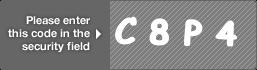 captcha code for visual authentication  letter C number 8 letter P number 4