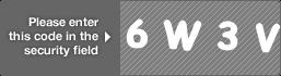 captcha code for visual authentication  number 6 letter W number 3 letter V