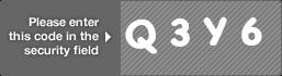 captcha code for visual authentication  letter Q number 3 letter Y number 6